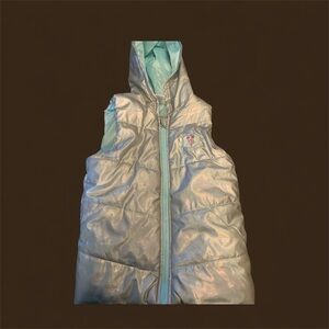 Disney Shimmering Silver and Aqua Kids Vest